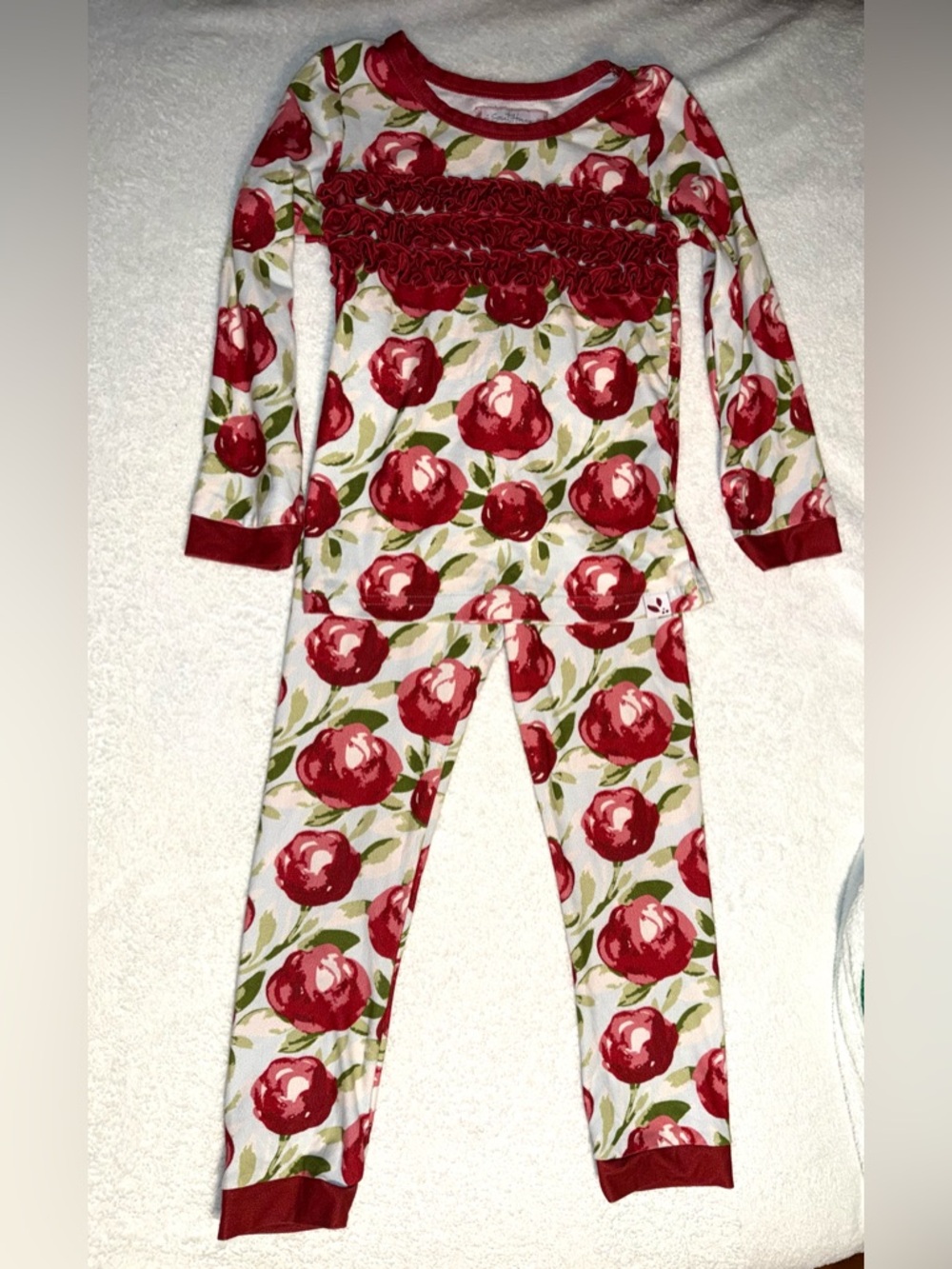 SweetHoney two piece Red Roses pajama set, size 4T
